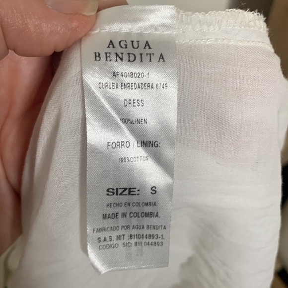 Agua by Agua Bendita Curuba Enredadera Embroidered Linen Maxi‎ Dress - Picture 5 of 9